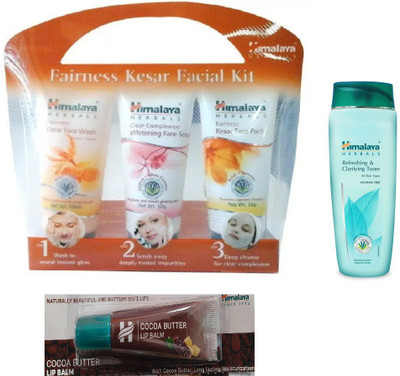 Himalaya Fairness Kesar Facial Kit, Refreshing Clarifying Toner, Cocoa Butter Lip Balm(Set of 3)
Himalaya Fairness Kesar Facial Kit, Refreshing Clarifying Toner, Cocoa Butter Lip Balm(Set of 3)