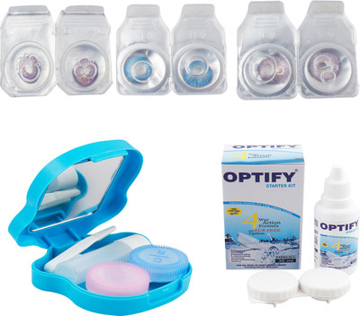 Optify Combo Pack Monthly Color Contact Lens With Travel Kit Monthly Contact Lens(1, Violet_Blue_Violet, Pack of 3)
Optify Combo Pack Monthly Color Contact Lens With Travel Kit Monthly Contact Lens(1, Violet_Blue_Violet, Pack of 3)