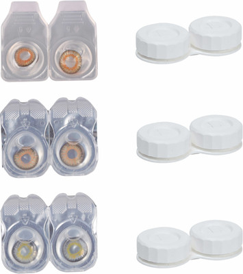 Vision-Plus 3 Pair Grey, Hazel & Honey Color Zero Power Monthly Contact Lens With 3 Case Monthly Contact Lens(0, Honey, Hazel, Grey, Pack of 3)
Vision-Plus 3 Pair Grey, Hazel & Honey Color Zero Power Monthly Contact Lens With 3 Case Monthly Contact Lens(0, Honey, Hazel, Grey, Pack of 3)