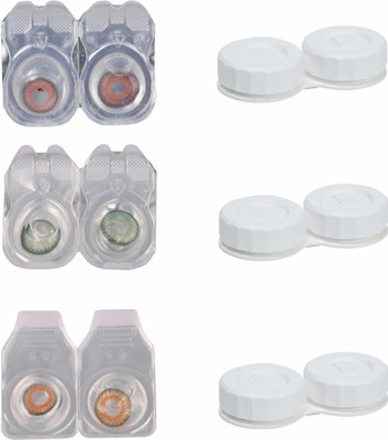 Vision-Plus 3 Pair Brown, Green & Honey Color Zero Power Monthly Contact Lens With 3 Case Monthly Contact Lens(0, Brown, Green, Honey, Pack of 3)
Vision-Plus 3 Pair Brown, Green & Honey Color Zero Power Monthly Contact Lens With 3 Case Monthly Contact Lens(0, Brown, Green, Honey, Pack of 3)