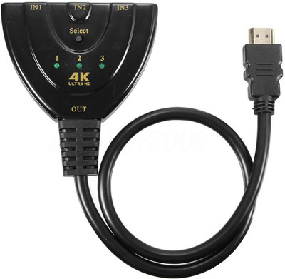 LipiWorld 4K Ultra HD 3D 3 Port HDMI AUTO Switch Splitter 1080P HD TV Adapter Cable 3 in 1 Out HDMI Cable(Compatible with HDTV, Black)
LipiWorld 4K Ultra HD 3D 3 Port HDMI AUTO Switch Splitter 1080P HD TV Adapter Cable 3 in 1 Out HDMI Cable(Compatible with HDTV, Black)