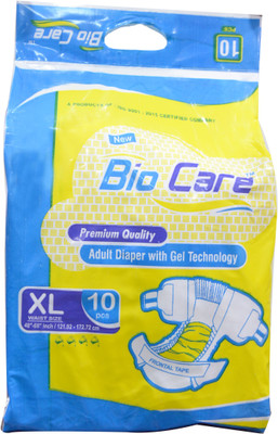 Biocare Adult Diaper Diaposable XL Pack of 10 Adult Diapers - XL(10 Pieces)