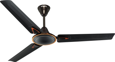 SEION Amaze Deco 900 MM Matt Black 3 Blade Ceiling Fan(Matt Black, Pack of 5)
