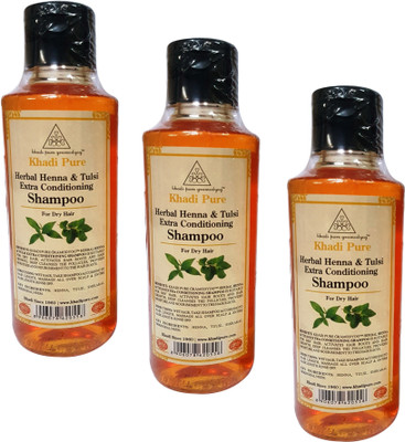 Khadi Pure Herbal Henna & Tulsi Extra Conditioning Shampoo(420 ml)(630)