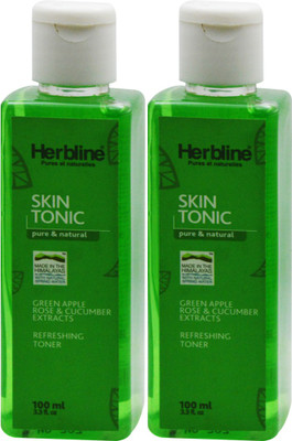 Herbline Green Apple Rose & Cucumber Skin Tonic 100ml Pack Of-2(100 ml)
