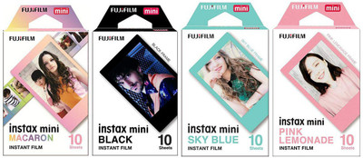 Fujifilm Instax Mini Macaron ,Black Border, Sky Blue and Pink Lemonade 40 Shots Instant Film Roll(Yes 800 ISO Pack of 4)
Fujifilm Instax Mini Macaron ,Black Border, Sky Blue and Pink Lemonade 40 Shots Instant Film Roll(Yes 800 ISO Pack of 4)