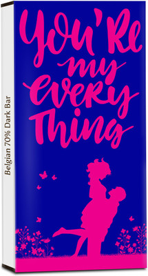 Chocholik Valentines Day Gift - You're My Everything Love - 70% Dark Belgium Chocolate Bars(100 g)
Chocholik Valentines Day Gift - You're My Everything Love - 70% Dark Belgium Chocolate Bars(100 g)