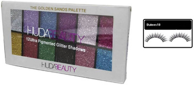 Butees18 Huda Beauty Combo of GLITTER EYESHADOWS 12 ULTRA PIGMENTED GOLDEN SANDS 12 g With 1 Pair Eyelashes (Set of 2)(Set of 2)
Butees18 Huda Beauty Combo of GLITTER EYESHADOWS 12 ULTRA PIGMENTED GOLDEN SANDS 12 g With 1 Pair Eyelashes (Set of 2)(Set of 2)
