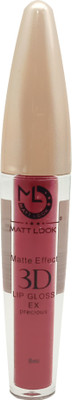 Mattlook 3D Lip Gloss Dark Pink(8 ml, Dark Pink)