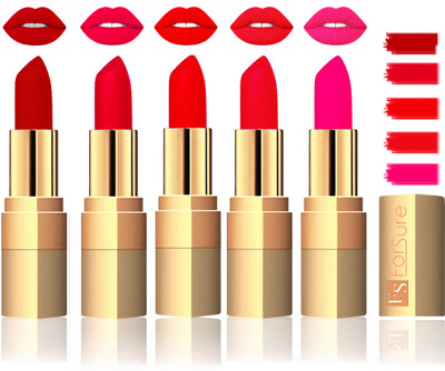 Forsure Extra Soft & Smooth Velvet Matte Lip Color Combo(Coffee,Sweet Red,Romantic Red,Red,Peach)
Forsure Extra Soft & Smooth Velvet Matte Lip Color Combo(Coffee,Sweet Red,Romantic Red,Red,Peach)