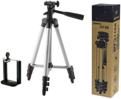 techobucks New 2019 Adjustable Aluminium Lightweight Camera Stand Tripod-3110 With Three-Dimensional Head & Quick Release Plate For Video Cameras and mobile clip holder for All Mobiles & Smartphones Tripod(Silver, Black, Supports Up to 3200 g)
techobucks New 2019 Adjustable Aluminium Lightweight Camera Stand Tripod-3110 With Three-Dimensional Head & Quick Release Plate For Video Cameras and mobile clip holder for All Mobiles & Smartphones Tripod(Silver, Black, Supports Up to 3200 g)
