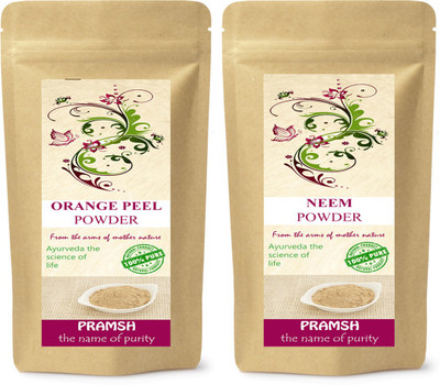 PRAMSH Premium Quality Orange Peel 100gm & Neem Leaves 200gm Powder Combo(300 g)
PRAMSH Premium Quality Orange Peel 100gm & Neem Leaves 200gm Powder Combo(300 g)