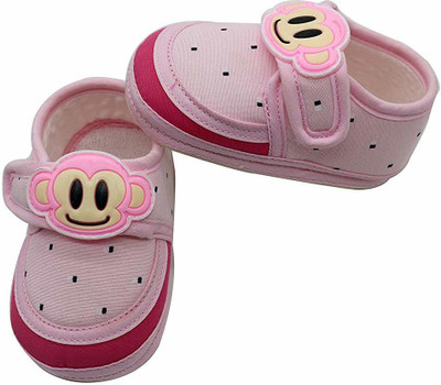 HuddiBABA Boys & Girls Velcro Casual Boots(Pink, Light pink