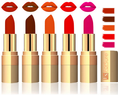 Forsure Extra Soft & Smooth Velvet Matte Lip Color Combo(Chocalate, Maroon, Mauve, Fast Red, Pink)
Forsure Extra Soft & Smooth Velvet Matte Lip Color Combo(Chocalate, Maroon, Mauve, Fast Red, Pink)