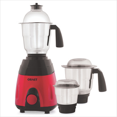 ornet ORNJAZZD 220 Mixer Grinder(Red, Blue, 3 Jars), Blue;red