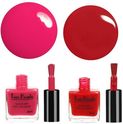 Teen Beauty Dual Pack-2004 Glamorous Pink, Apple Red(Pack of 2)