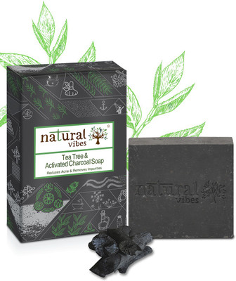 Natural Vibes Tea Tree and Activated Charcoal Soap 150 g ~ Reduces Acne and removes impurities(150 g)
Natural Vibes Tea Tree and Activated Charcoal Soap 150 g ~ Reduces Acne and removes impurities(150 g)
