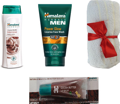 Himalaya Cocoa Butter Intensive Body Lotion, Power Glow Licorice Face Wash, Face Towel, Cocoa Butter Lip Balm(Set of 4)
Himalaya Cocoa Butter Intensive Body Lotion, Power Glow Licorice Face Wash, Face Towel, Cocoa Butter Lip Balm(Set of 4)