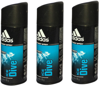 ADIDAS ICE DIVE (PACK OF 3) Body Spray - For Men(150 ml, Pack of 3)