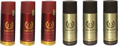 Denver 3 HONOUR & 3 CALIBER (PACK OF 6 ) Deodorant Spray - For Men & Women(165 ml, Pack of 6)
Denver 3 HONOUR & 3 CALIBER (PACK OF 6 ) Deodorant Spray - For Men & Women(165 ml, Pack of 6)