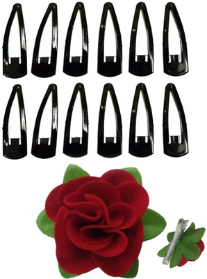 GadinFashion Set of 12 Tic Tac Hair clip (Black) and 1 Fabric Red Rose Flower Hair Clip Hair Accessories For Girls/ Women Hair Accessory Set(Multicolor)
GadinFashion Set of 12 Tic Tac Hair clip (Black) and 1 Fabric Red Rose Flower Hair Clip Hair Accessories For Girls/ Women Hair Accessory Set(Multicolor)