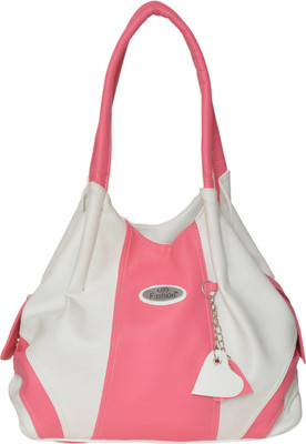 FD Fashion Hand-held Bag(Pink, White)