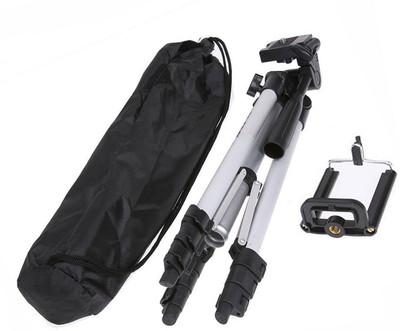 techobucks Top Rated Portable Aluminium Lightweight Camera Stand Tripod-3110 With Three-Dimensional Head & Quick Release Plate For Video Cameras and mobile holder mount for Mobiles & Cameras Tripod(Silver, Black, Supports Up to 3200 g)
techobucks Top Rated Portable Aluminium Lightweight Camera Stand Tripod-3110 With Three-Dimensional Head & Quick Release Plate For Video Cameras and mobile holder mount for Mobiles & Cameras Tripod(Silver, Black, Supports Up to 3200 g)