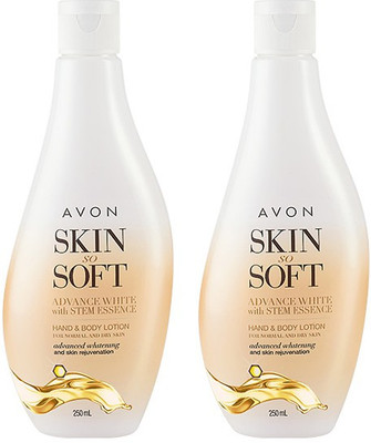 Avon Skin So Soft Stem Essence Hand & Body Lotion (set of 2 of 250 ml each)(500 ml)
Avon Skin So Soft Stem Essence Hand & Body Lotion (set of 2 of 250 ml each)(500 ml)