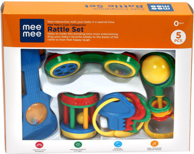 MeeMee Baby Gift Set (5 Piece) Rattle(Multicolor)