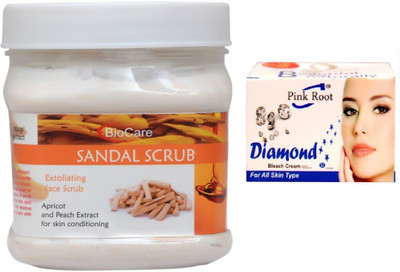 Pink Root DIAMOND BLEACH 43G WITH SANDAL SCRUB 500G(Set of 2)