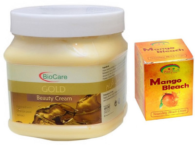 Pink Root MANGO BLEACH 43G WITH GOLD CREAM 500GM(Set of 2)