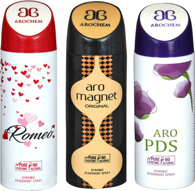AROCHEM romeo,aro magnet and aro pds combo Body Spray - For Men & Women(300 ml, Pack of 3)
AROCHEM romeo,aro magnet and aro pds combo Body Spray - For Men & Women(300 ml, Pack of 3)