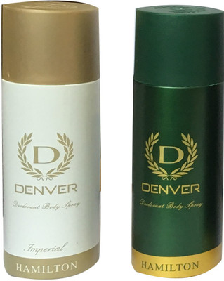 Denver 1 IMPERIAL AND 1 GREEN (PACK OF 2) Deodorant Spray - For Men(165 ml, Pack of 2)
Denver 1 IMPERIAL AND 1 GREEN (PACK OF 2) Deodorant Spray - For Men(165 ml, Pack of 2)
