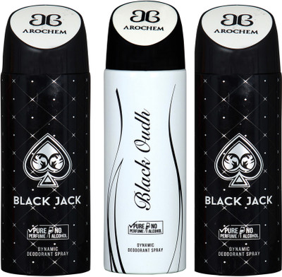 AROCHEM black jack,black oudh and black jack combo Body Spray - For Men & Women(300 ml, Pack of 3)
AROCHEM black jack,black oudh and black jack combo Body Spray - For Men & Women(300 ml, Pack of 3)