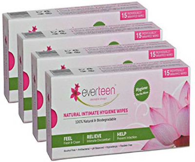 everteen Feminine Hygiene Wipes Intimate Wipes (60 Pack) Intimate Wipes(60 Sheets)
everteen Feminine Hygiene Wipes Intimate Wipes (60 Pack) Intimate Wipes(60 Sheets)