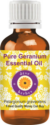 Deve Herbes Pure Geranium Essential Oil - Pelargonium Graveolens(10 ml)