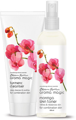 Aroma Magic Combo of Turmeric Cleanser and Moringa skin Toner(Set of 2)