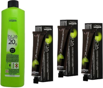 L'Oreal Paris Inoa Color No. 5,35 (Light Golden Mahogany Brown) with Developer 20Vol Hair Color(Set of 4)
L'Oreal Paris Inoa Color No. 5,35 (Light Golden Mahogany Brown) with Developer 20Vol Hair Color(Set of 4)