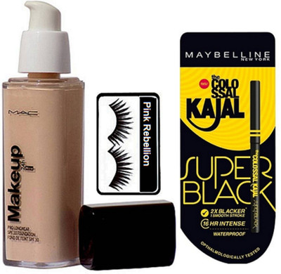 pink rebellion Eyelashes , Makeup Pro Long Wear Foundation , Super Black Kajal(Set of 3)
pink rebellion Eyelashes , Makeup Pro Long Wear Foundation , Super Black Kajal(Set of 3)
