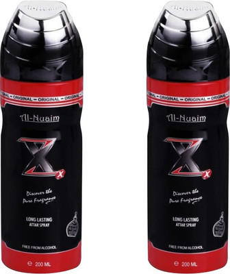Al Nuaim ZX Deodorant 200ml+200ml Pack of 2 Deodorant Spray - For Men(400 ml, Pack of 2)
Al Nuaim ZX Deodorant 200ml+200ml Pack of 2 Deodorant Spray - For Men(400 ml, Pack of 2)