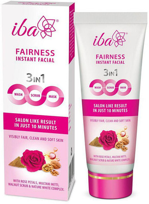 iba halal 3 in 1 instant facial (wash, scrub, mask)(100 g) 
iba halal 3 in 1 instant facial (wash, scrub, mask)(100 g)