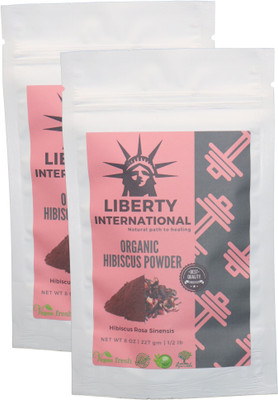 LIBERTY INTERNATIONAL Organic Herbal Hibiscus Flower Powder For Hair Growth (2 X 227 Gm) C31(454 g)