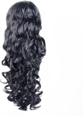 Vivian New Black Ribbon Ponytail Hair Extension