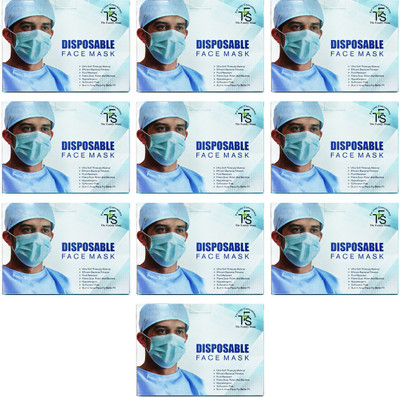 TFS DISPOSABLE 3 PLY SURGICAL FACE MASK WITH EAR LOOPS, 100 PCS PACK, COMBO OF 10 PACKS, TOTAL 1000 MASKS. Mask
TFS DISPOSABLE 3 PLY SURGICAL FACE MASK WITH EAR LOOPS, 100 PCS PACK, COMBO OF 10 PACKS, TOTAL 1000 MASKS. Mask