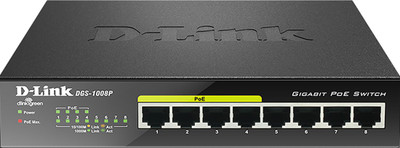 D-Link DGS 1008 P Network Switch(Black)