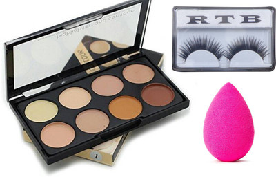 RTB KissBeautyCONCEALER AND HIGHLIGHTER Concealer (NATURAL SHADES) Beauty Blender, false eyelash(Set of 3)
RTB KissBeautyCONCEALER AND HIGHLIGHTER Concealer (NATURAL SHADES) Beauty Blender, false eyelash(Set of 3)