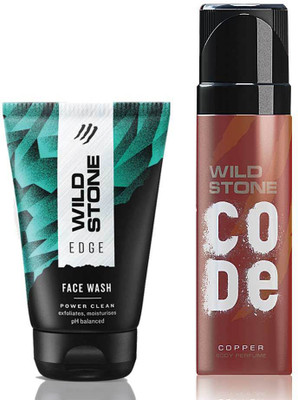Wild Stone Edge Facewash 100 ml & Code Copper Body Perfume 120 ml(Set of 2)