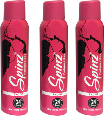 SPINZ EXOTIC (PACK OF 3) Deodorant Spray - For Women(150 ml, Pack of 3)