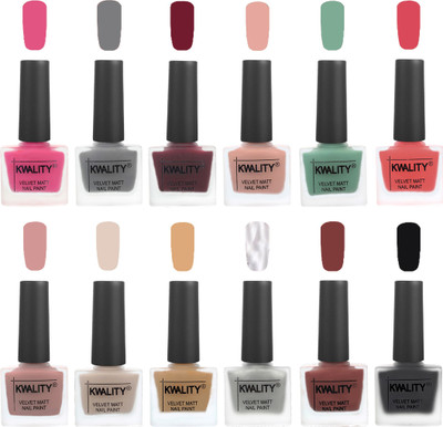 Kwality Nail Paints | Professional Nail Polish| Nail Paint Combo Set of 12 Pink -Grey-Maroon-Salmon Pink-Mischievous Mint-Baby Pink-Salmon-Light Beige-Beige-Silver-Dark Tan-Black(Pack of 12)
Kwality Nail Paints | Professional Nail Polish| Nail Paint Combo Set of 12 Pink -Grey-Maroon-Salmon Pink-Mischievous Mint-Baby Pink-Salmon-Light Beige-Beige-Silver-Dark Tan-Black(Pack of 12)