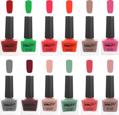 Kwality Nail Paints | Nail Polish| Nail Paint Combo Set of 12 Red-Green-Pink Mania-Candy Orange-Salmon Run-Pink -Grey-Maroon-Salmon Pink-Mischievous Mint-Baby Pink-Salmon(Pack of 12)
Kwality Nail Paints | Nail Polish| Nail Paint Combo Set of 12 Red-Green-Pink Mania-Candy Orange-Salmon Run-Pink -Grey-Maroon-Salmon Pink-Mischievous Mint-Baby Pink-Salmon(Pack of 12)